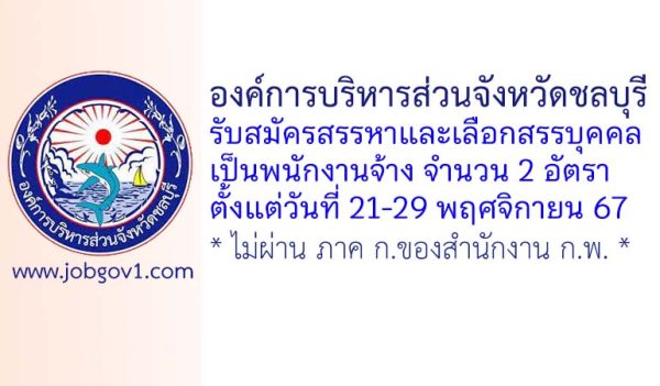 องค์การบริหารส่วนจังหวัดชลบุรี รับสมัครสรรหาและเลือกสรรบุคคลเป็นพนักงานจ้าง 2 อัตรา